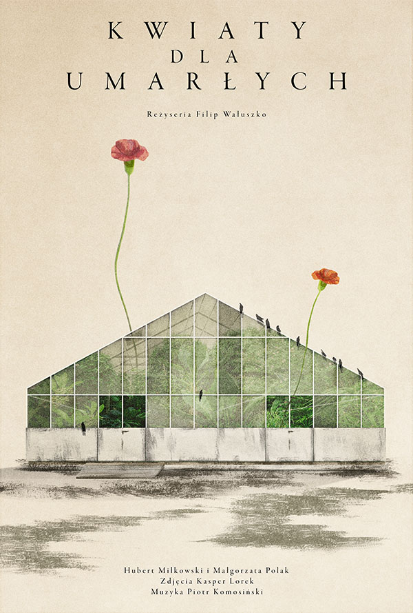 Minimalist film poster for Kwiaty Dla Umarlych, designed by Kerim Silajdzic