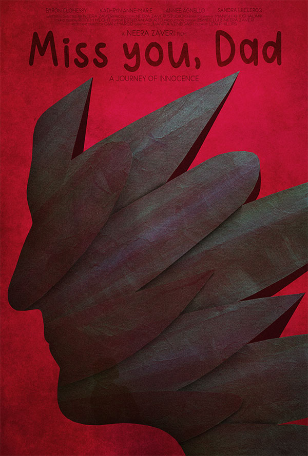 Minimalist film poster for Miss You Dad, designed by Kerim Silajdzic