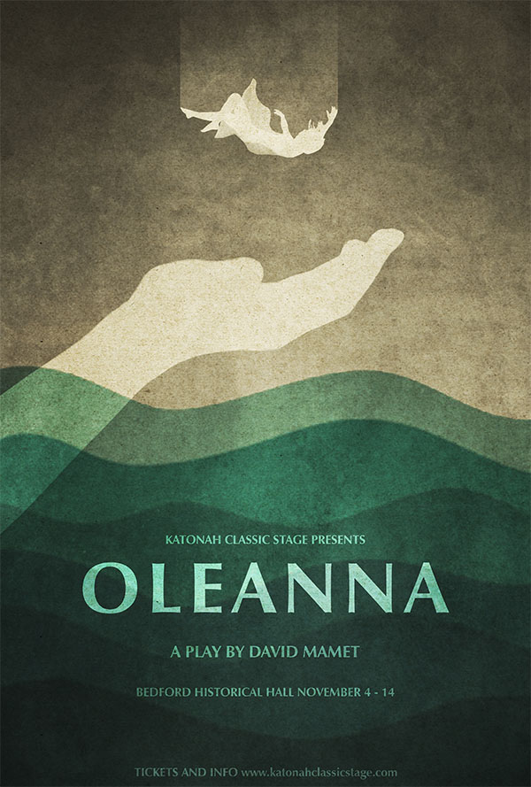 Minimalist film poster for Oleanna, designed by Kerim Silajdzic