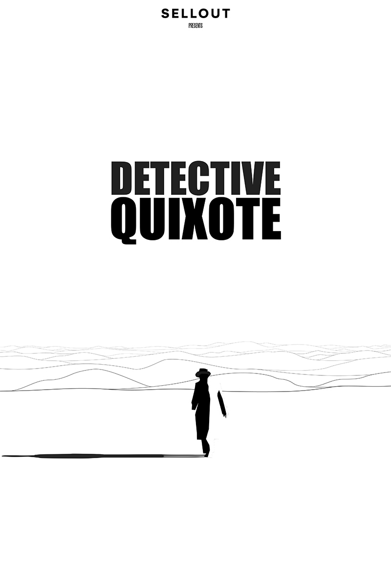 Minimalist film poster for Detective Quixote, designed by Kerim Silajdzic
