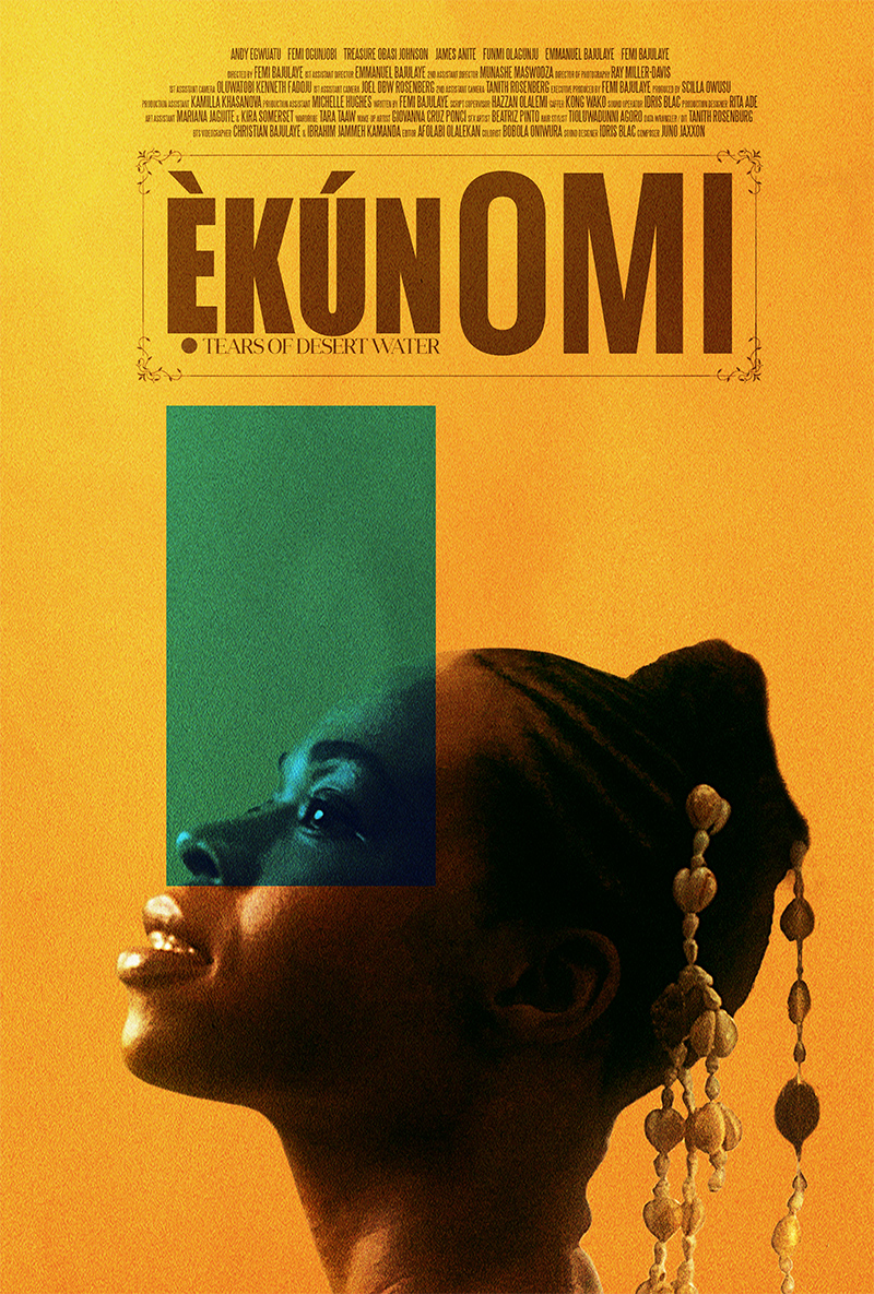 Minimalist film poster for Ekun Omi, designed by Kerim Silajdzic