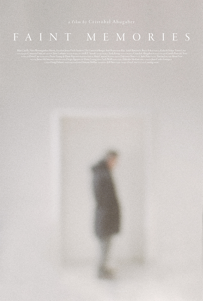 Minimalist film poster for Faint Memories, designed by Kerim Silajdzic