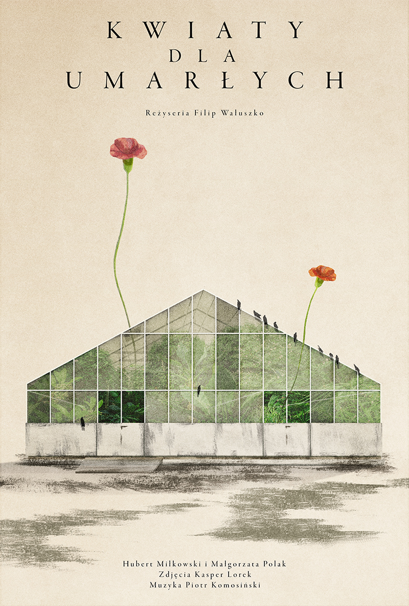 Minimalist film poster for Kwiaty Dla Umarlych, designed by Kerim Silajdzic