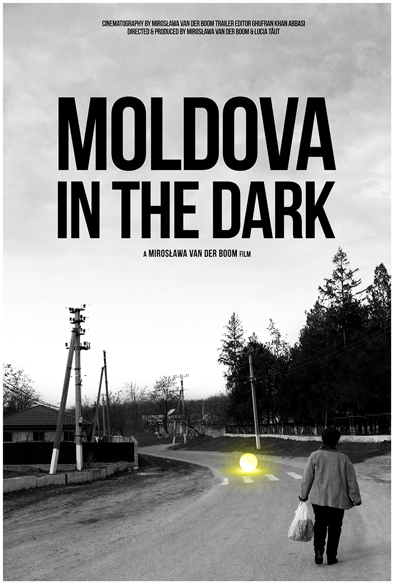 Minimalist film poster for Moldova In The Dark, designed by Kerim Silajdzic