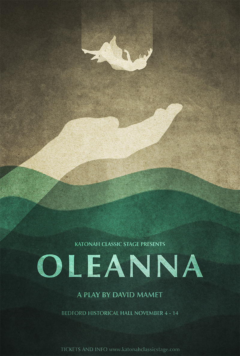 Minimalist film poster for Oleanna, designed by Kerim Silajdzic